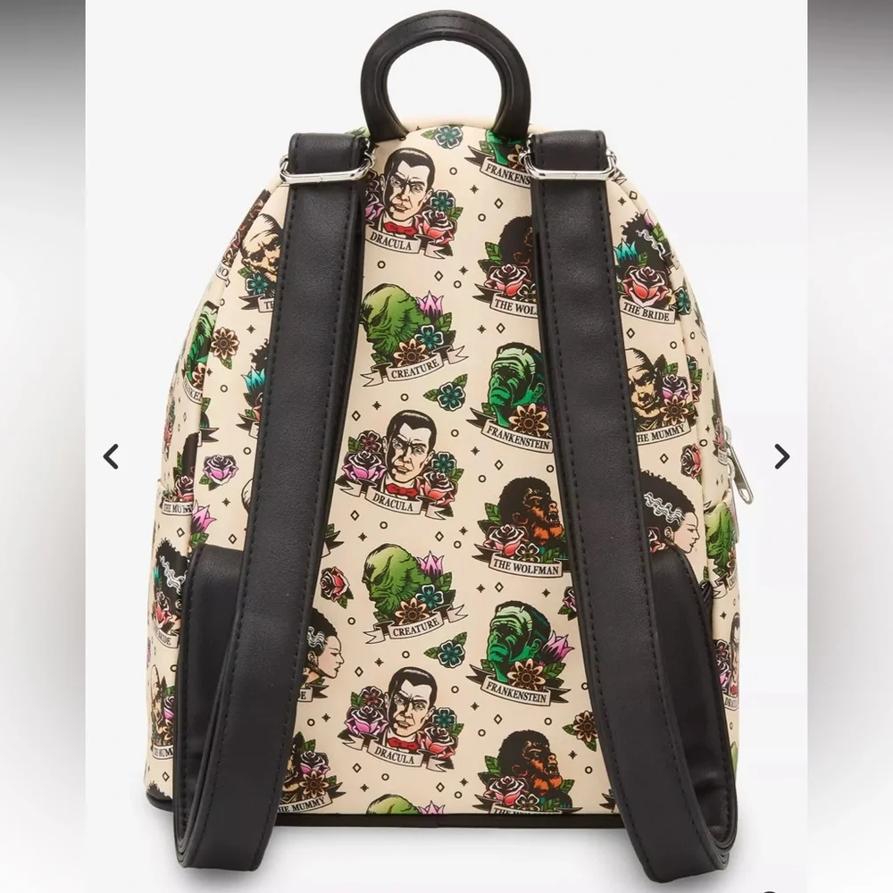 Loungefly Universal Monsters Tattoo Art Mini Backpack